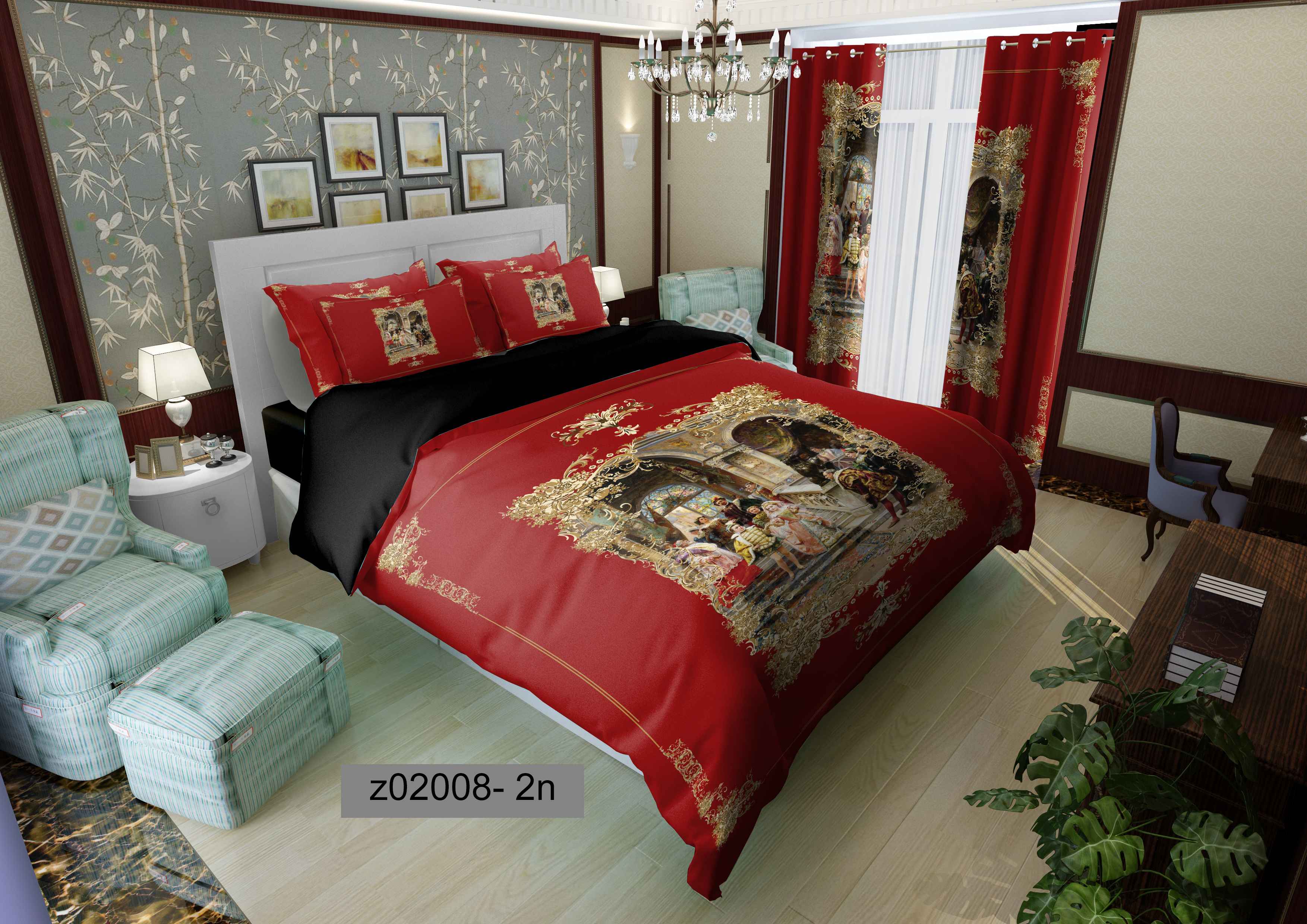 لحاف روتختی تنسل سه بعدی (3D) متین کد 2008