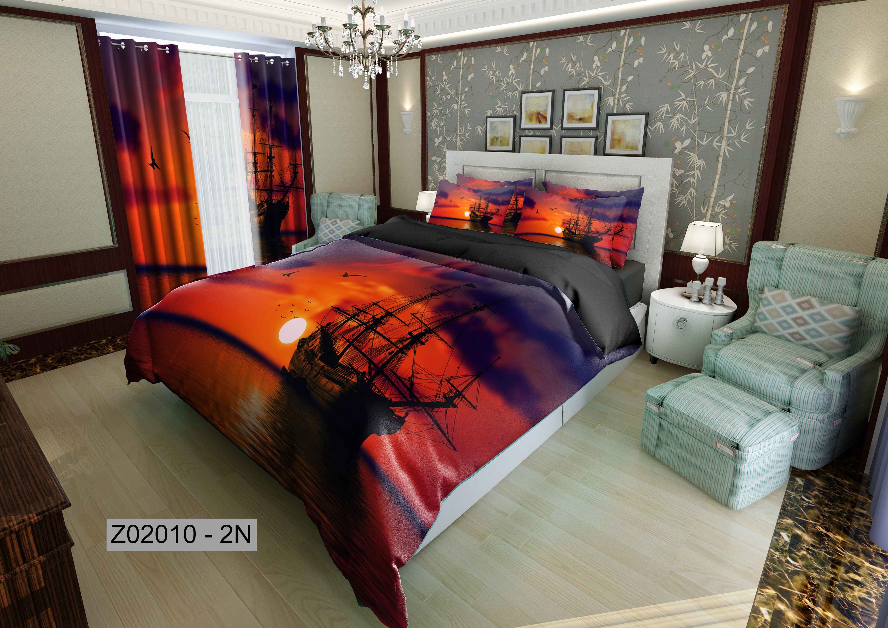 لحاف روتختی تنسل سه بعدی (3D) متین کد 2010