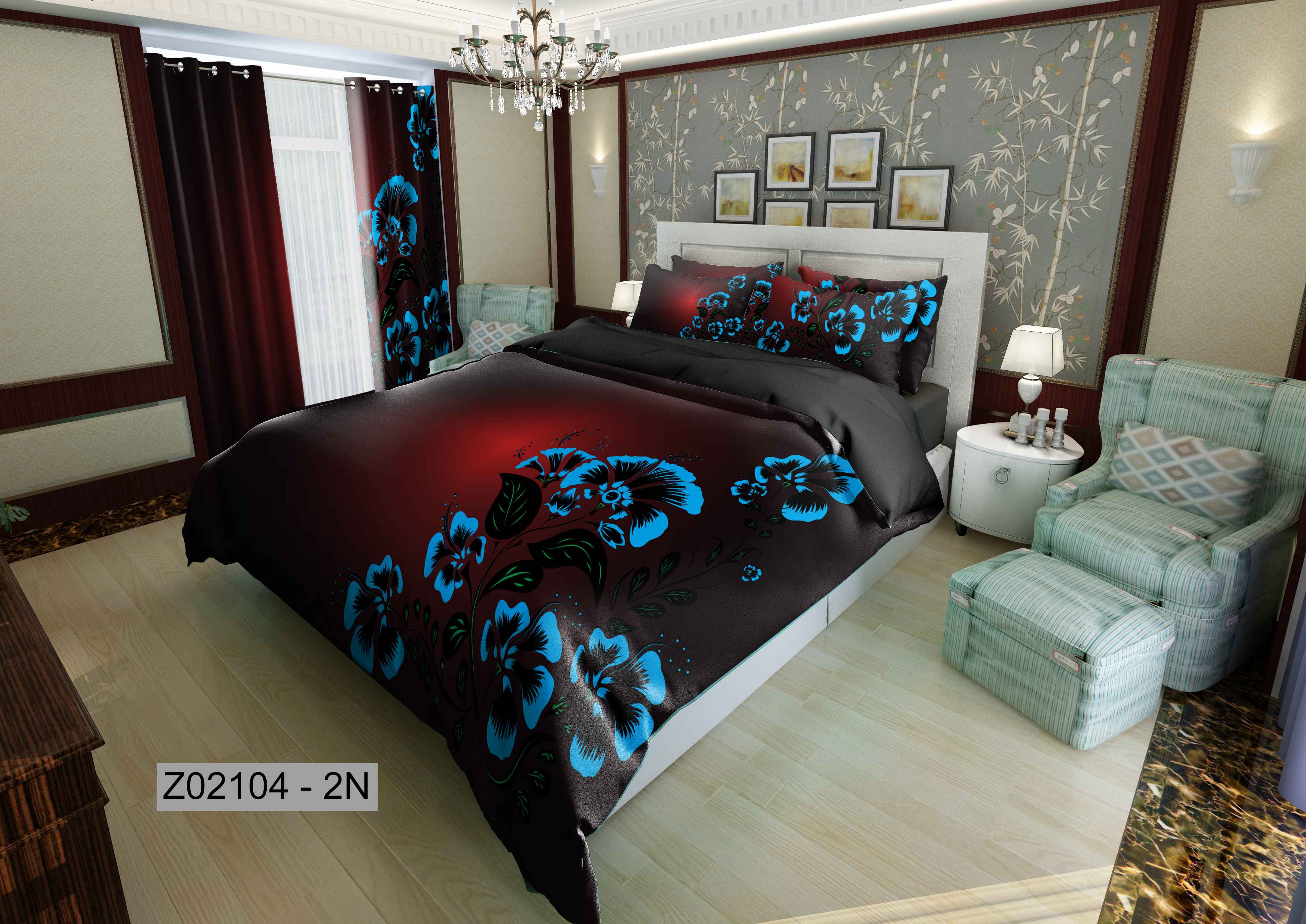 لحاف روتختی تنسل سه بعدی (3D) متین کد 2104