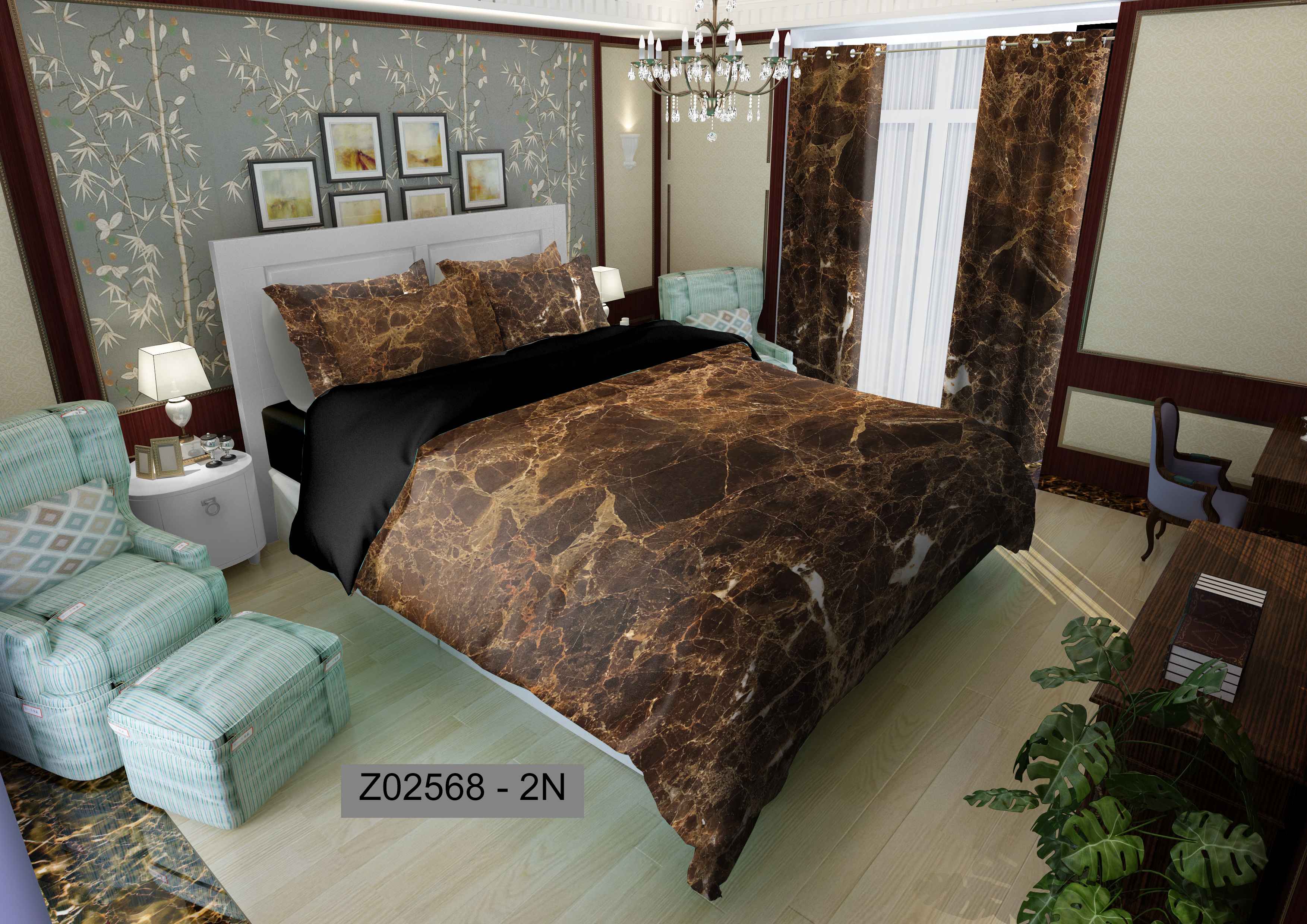 لحاف روتختی تنسل سه بعدی (3D) متین کد 2568