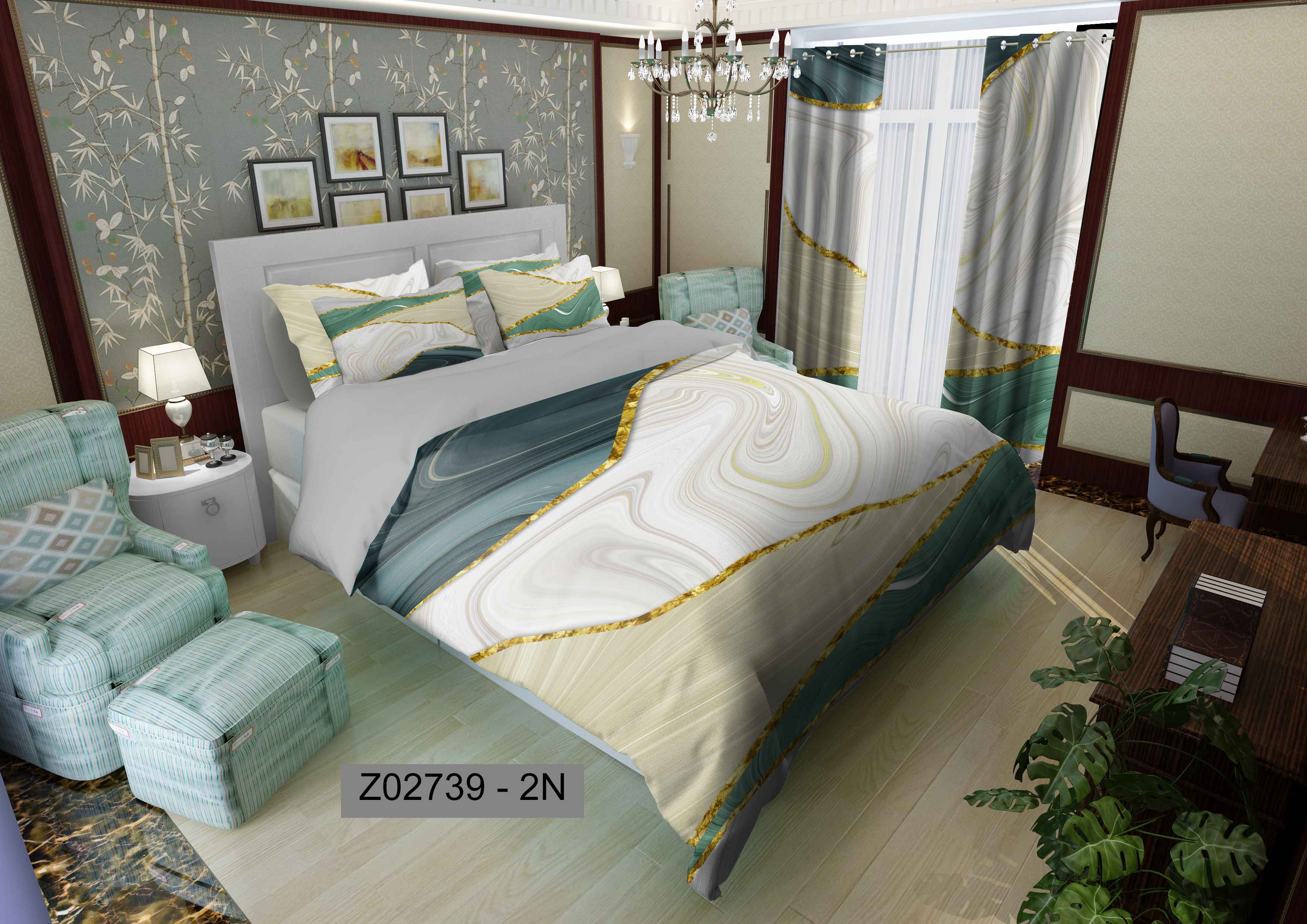 لحاف روتختی تنسل سه بعدی (3D) متین کد 2739