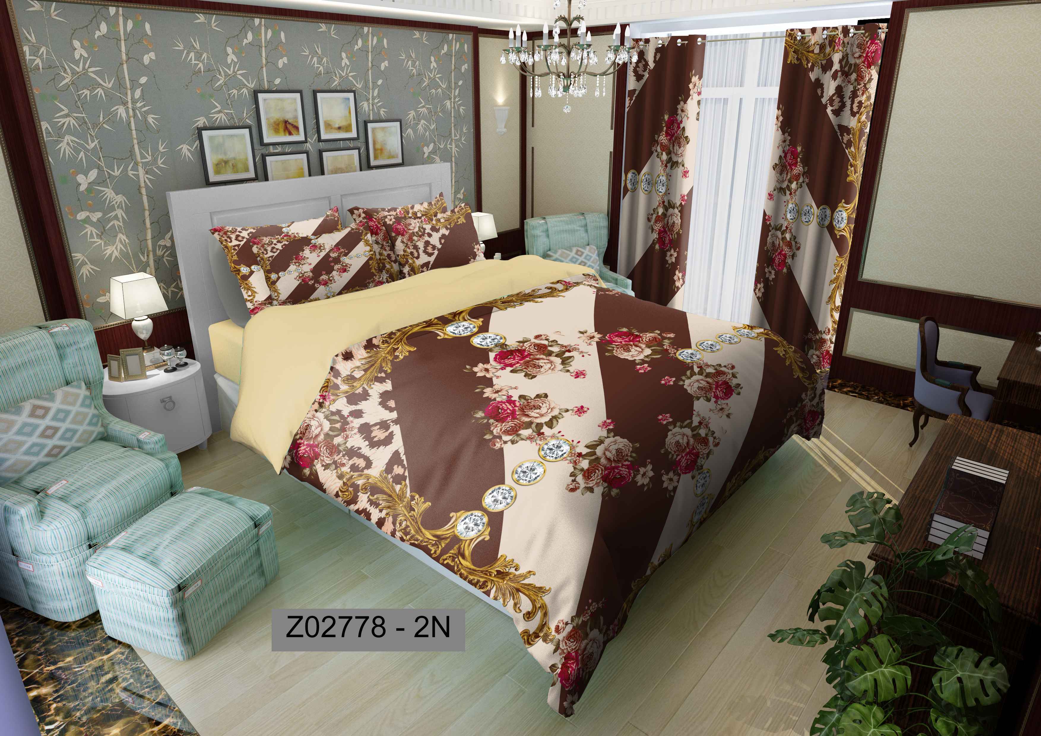 لحاف روتختی تنسل سه بعدی (3D) متین کد 2778