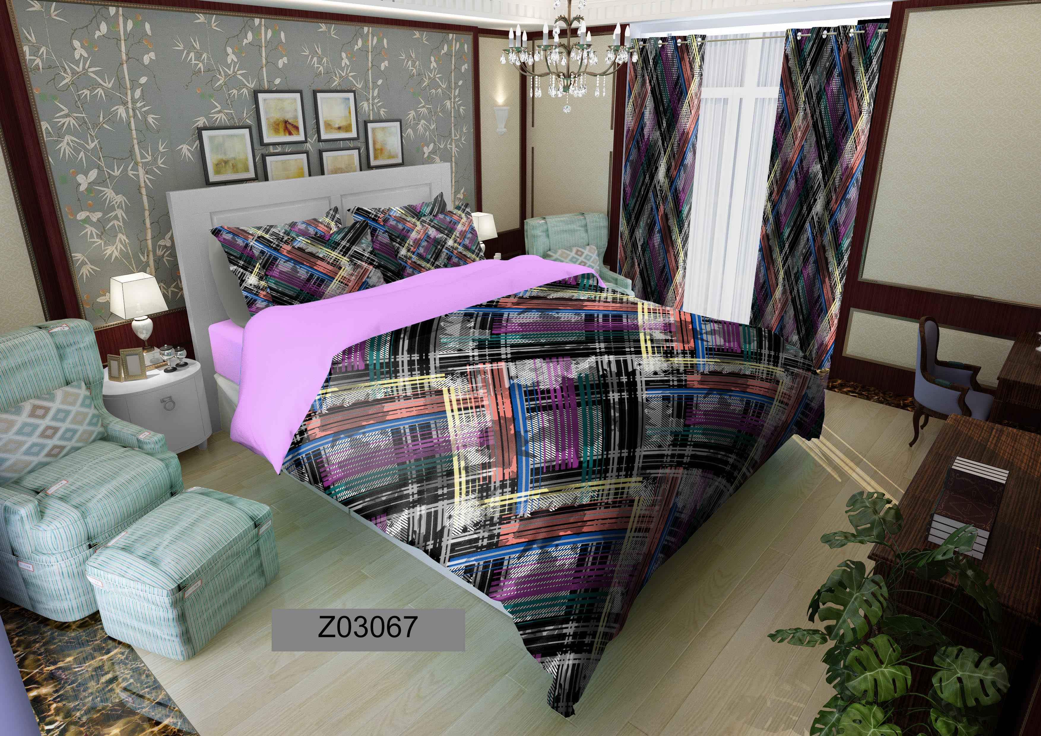 لحاف روتختی تنسل سه بعدی (3D) متین کد 3067