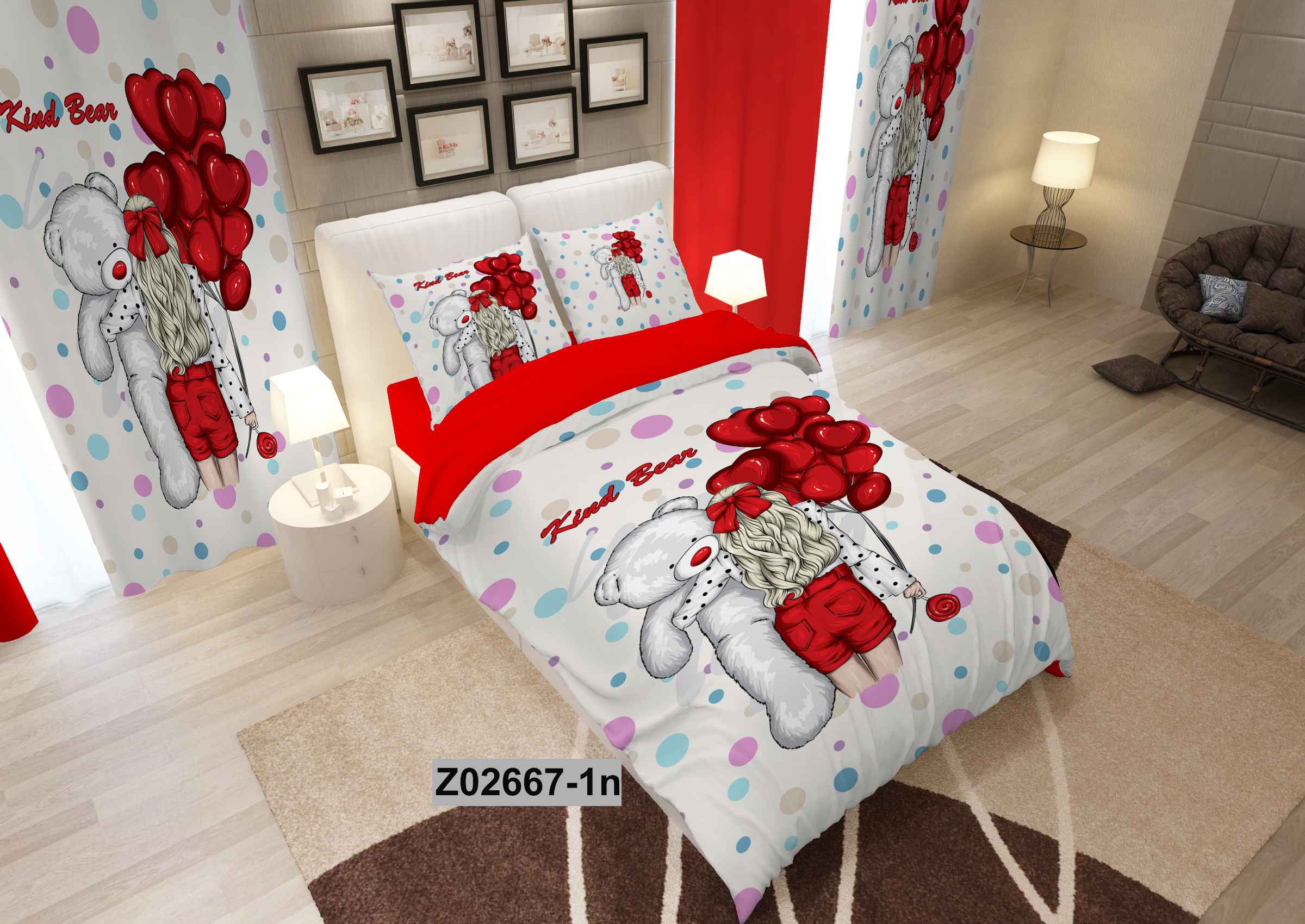 لحاف روتختی تنسل سه بعدی (3D) متین یک نفره (عروسکی) کد 2667