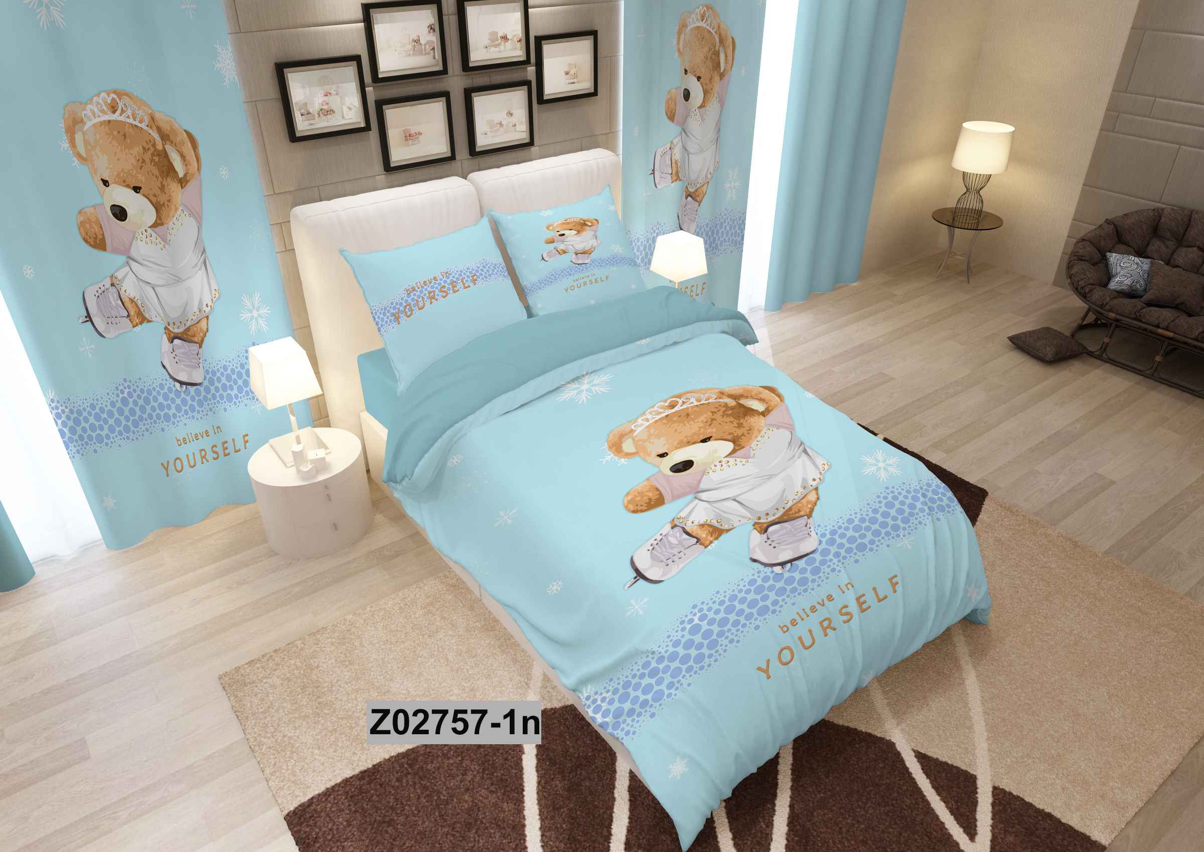 لحاف روتختی تنسل سه بعدی (3D) متین یک نفره (عروسکی) کد 2757